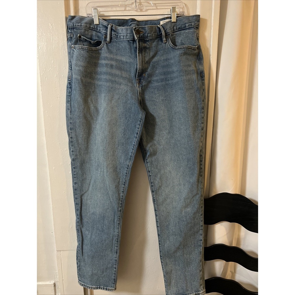 Banana Republic Standard Slim Fit Blue Jeans Unisex 38w & 32L, Inseam 31"